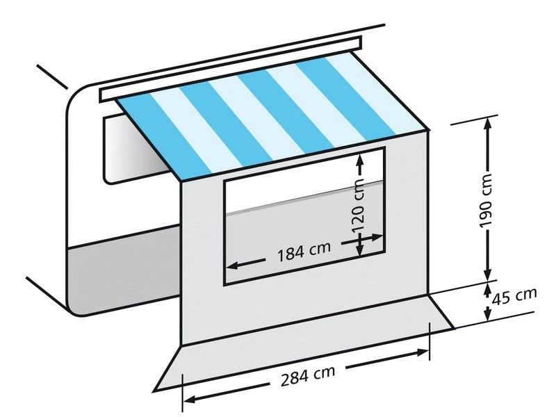 Eurotrail Universele Voorwand Met Raam 300 2 Eurotrail Universele Voorwand Met Raam 300 - Afbeelding 2