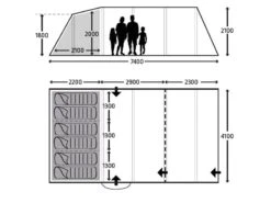 Nieuwkomers -Buitenkampeer Winkel 21 1 kampa opblaasbare tent croyde 6 air 9120001252