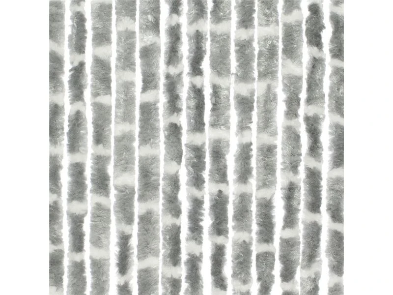Travellife Chenille Streep Grijs/wit 56x185cm 1 Travellife Chenille Streep Grijs/wit 56x185cm