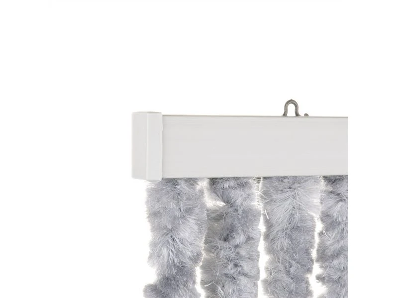 Travellife Chenille Streep Grijs/wit 56x185cm 4 Travellife Chenille Streep Grijs/wit 56x185cm - Afbeelding 4