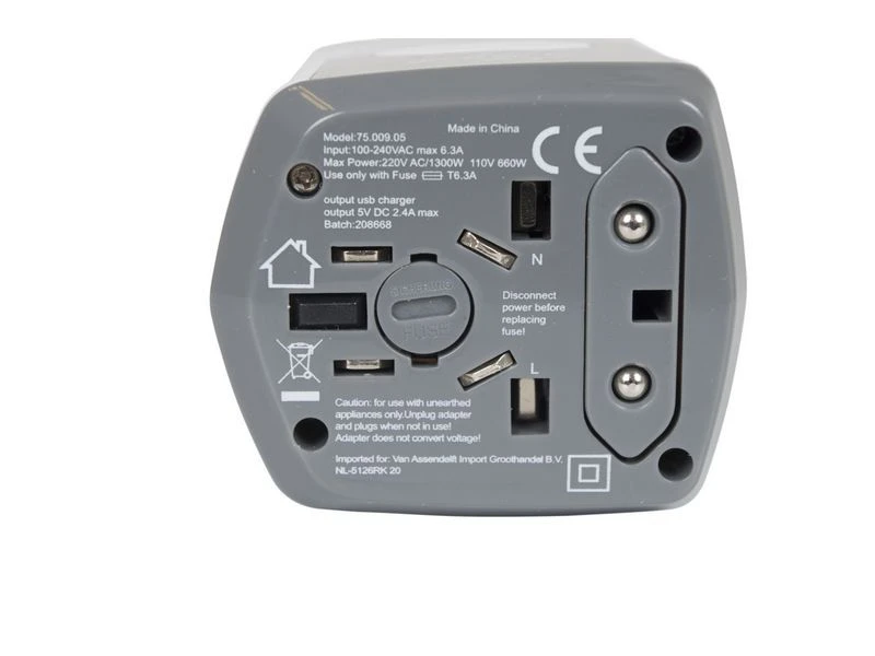 Bo-Trail Reisstekker Global USB 5 Bo-Trail Reisstekker Global USB - Afbeelding 5