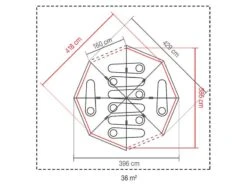 Coleman Familie Tent Octagon Blue-lime -Buitenkampeer Winkel 64 3coleman familie tent octagon blue lime 2000035750