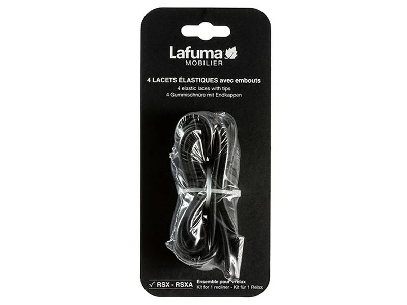 Lafuma Elastiek Relaxstoel Zwart 1 Lafuma Elastiek Relaxstoel Zwart