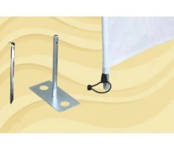 Bo-Camp Windschermharing 30 Cm 4 Stuks -Buitenkampeer Winkel bo camp windscherm haring met plaat 4 stuks 4163900 2