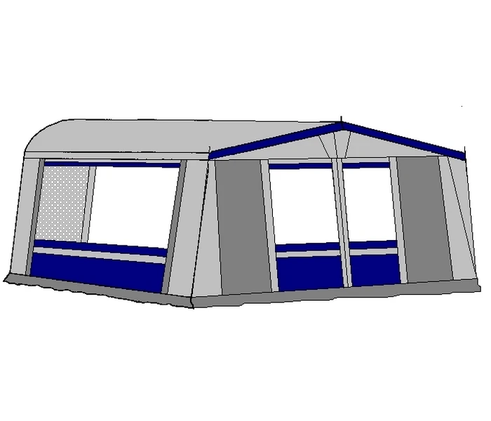 Te Velde Voortent De Vaart Lux 310 Cm. Blauw 1 Te Velde Voortent De Vaart Lux 310 Cm. Blauw