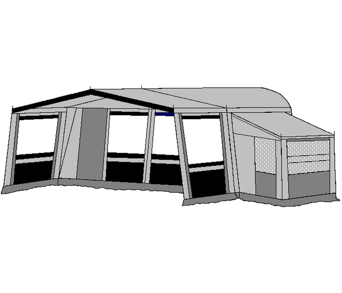 Te Velde Voortent De Vaart Lux 310 Cm. Antraciet 3 Te Velde Voortent De Vaart Lux 310 Cm. Antraciet - Afbeelding 3